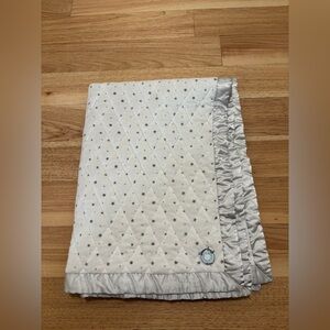 Silver and White Quilted Kids Blanket